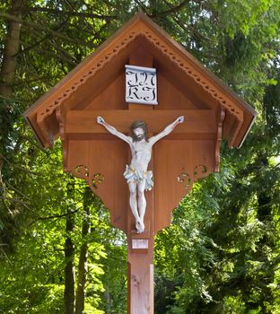 An image of a beautiful holy cross in bavaria germany
