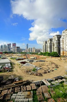 construction site in city