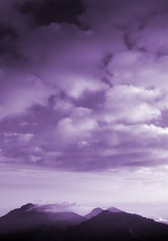 The beautiful clouds with purple, make me feel a little dangerous.