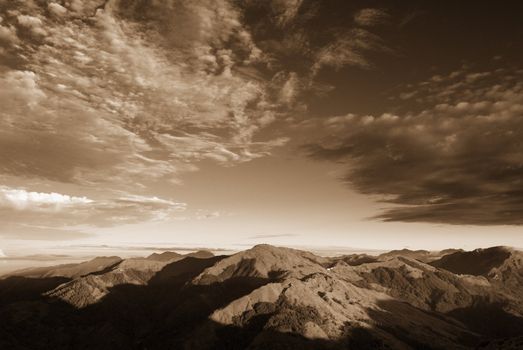 Beautiful high mountain and clouds.This photo was taking in Taiwan National Park.