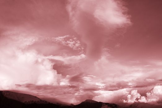 Beautiful high mountain and clouds.This photo was taking in Taiwan National Park.