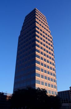 A building in the Austin, Texas skyline.