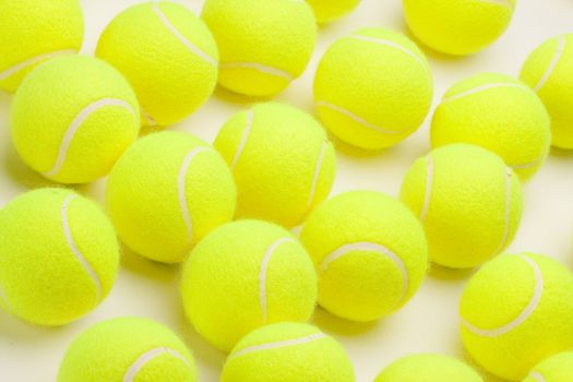 Macro Set of Brand New Tennis Balls.