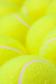 Macro Set of Brand New Tennis Balls.