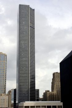 A building in the Houston Texas Skyline.