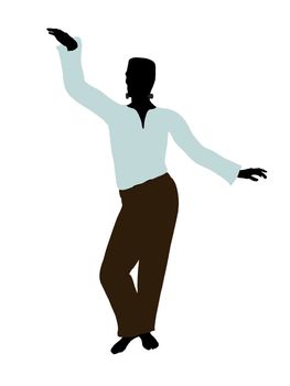 Frankenstein  halloween silhouette illustration on a white background