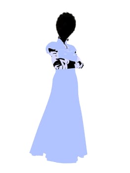 Frankensteins bride halloween silhouette illustration on a white background