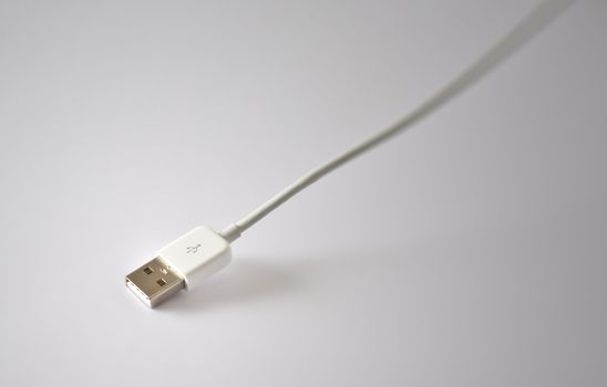 An image of a white usb cable