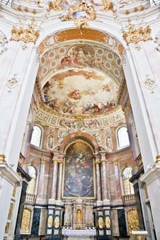 An image of a beautiful apse in Ettal