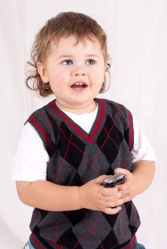 Portrait of 2 years old boy made in studio