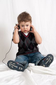 Portrait of 2 years old boy made in studio