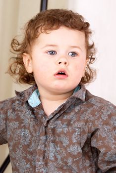 Portrait of 2 years old boy made in studio