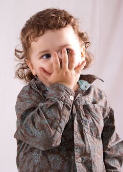 Portrait of 2 years old boy made in studio