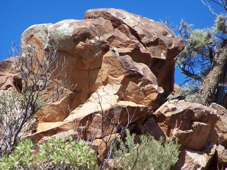 A large rock in the Flinders Ranges