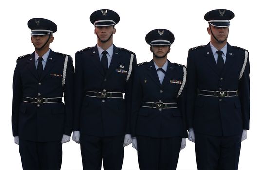 Air Force stands at Attention on September 11th 2008.