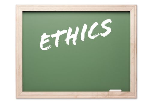 Chalkboard Series Isolated on a White Background - Ethics.