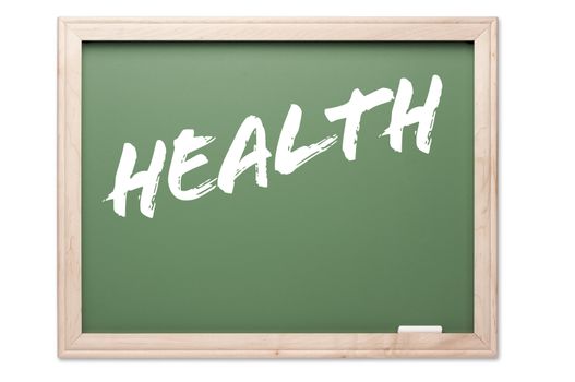 Chalkboard Series Isolated on a White Background - Health.