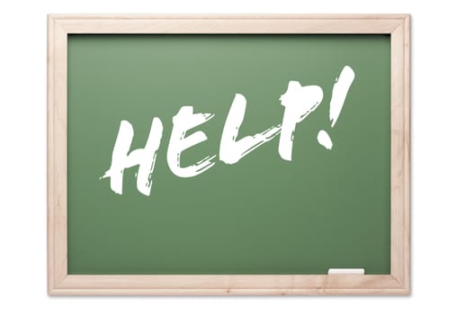 Chalkboard Series Isolated on a White Background - Help!