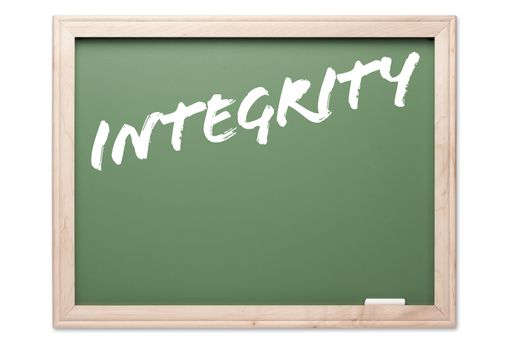 Chalkboard Series Isolated on a White Background - Integrity.