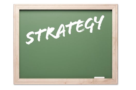 Chalkboard Series Isolated on a White Background - Strategy.
