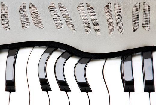curve keyboard of accordion abstract artistic background