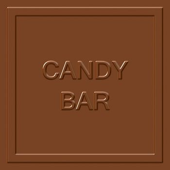 A milk chocolate candy bar square that tiles seamlessly as a pattern to make any background or isolated chocolate bar shape that you need.