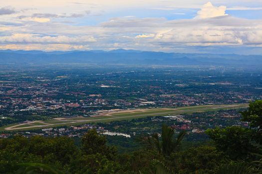 Chiang Mai cityscape ith airport