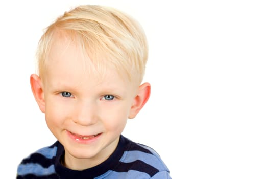 Happy Smiling boy isolated on white