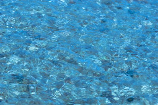 Flowing vivid blue water abstract background