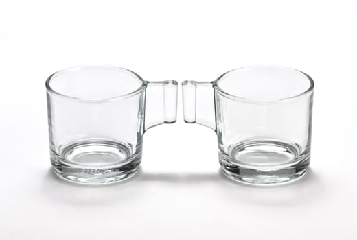 Perfect, clean, water glass against a white background