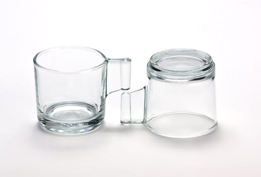 Perfect, clean, water glass against a white background