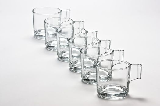 Perfect, clean, water glass against a white background