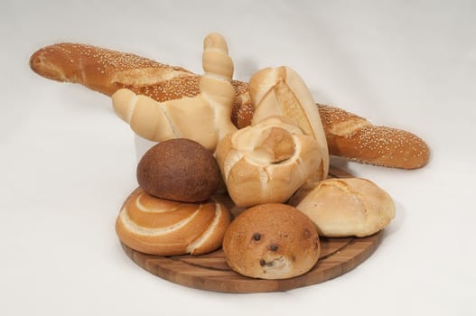 Different shapes and variety of bread