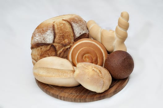 Different shapes and variety of bread