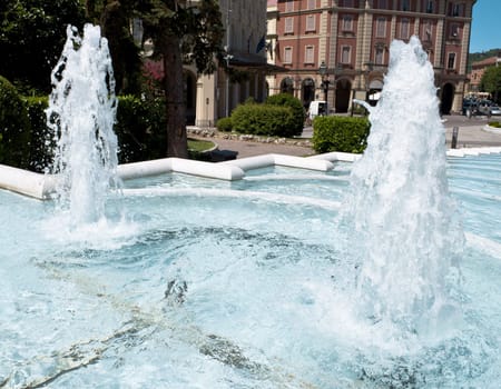 Main fountain of a little town in italy, Acqui Terme