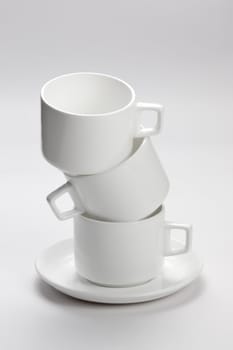 Isolated white ceramic mug  with white background