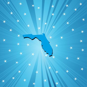 Blue Florida map, abstract background for your design