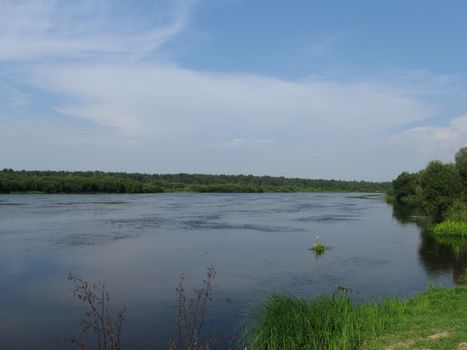 The river Berezina, suburb of a city of Bobruisk. Fine picturesque places.