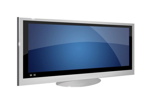 LCD TV monitor in white background