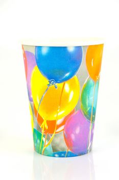 Party cups isolated against a white background