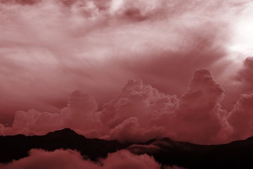 Clouds over the mountains,take this beautiful picture in Taiwan National Park.