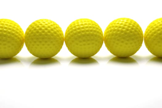 Golf Balls isolated against a white background