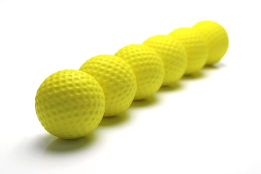 Golf Balls isolated against a white background