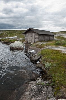 Landscape on the mountain passage between Oslo and Bergen