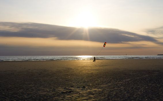 Kite at sunset