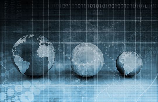 Security Network Data of the World Background