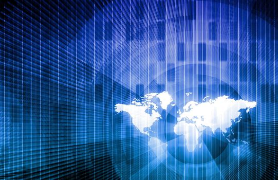 Security Network Data of the World Background