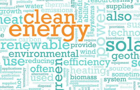 Clean Energy Concept Education as a Art Abstract