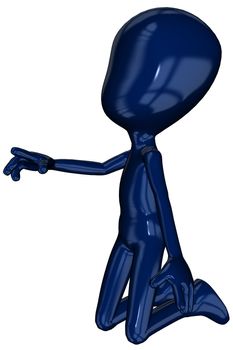 3D rendered cartoon Michael figure on white background isolated