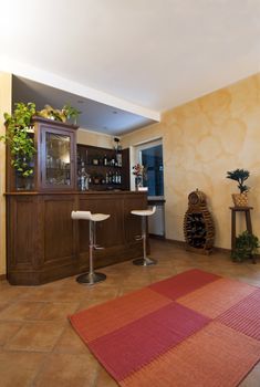interior of a bar in a private home